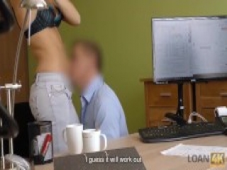LOAN4K. Horny agent penetrates pussy of client right in his office
