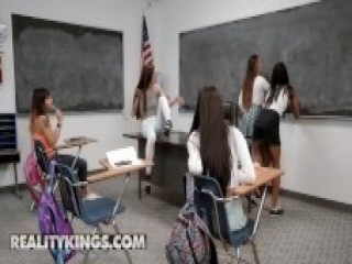 Reality Kings - Milf sex ed teacher gives two hot schoolgirls a lesson