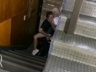 I Caught my Neghbor Fucking her Girlfriend in Public Stairs - @AgataRuiz4 and @Mgn.420